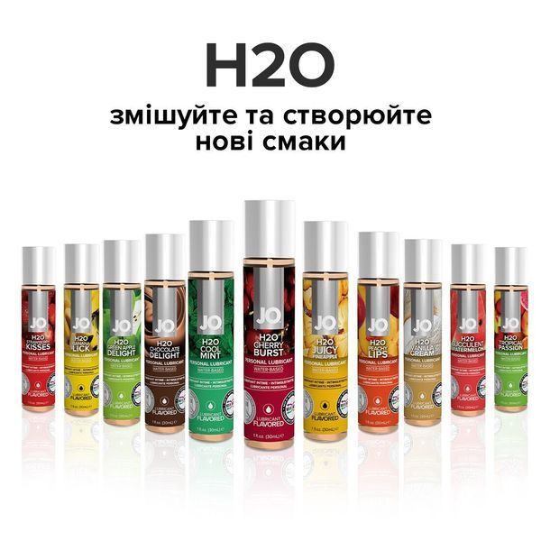 Лубрикант на водній основі JO H2O &mdash; Peachy Lips Персик (30 мл) без цукру, рослинний гліцерин 295 фото