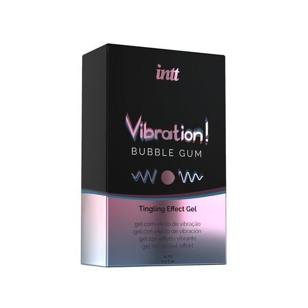 Рідкий вібратор Intt Vibration Bubble Gum (15 мл), густий гель, дуже смачний, діє до 30 хвилин 348 фото