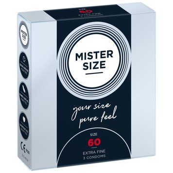 Презервативи Mister Size - pure feel - 60 (3 condoms), товщина 0,05 мм 205 фото