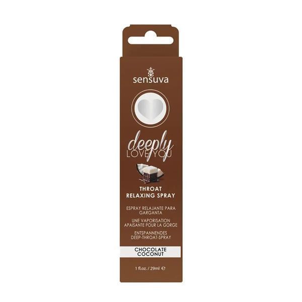 Спрей для минета Sensuva Deeply Love You Chocolate Coconut со вкусом шоколада и кокоса (29 мл) для глубокого минета 215 фото
