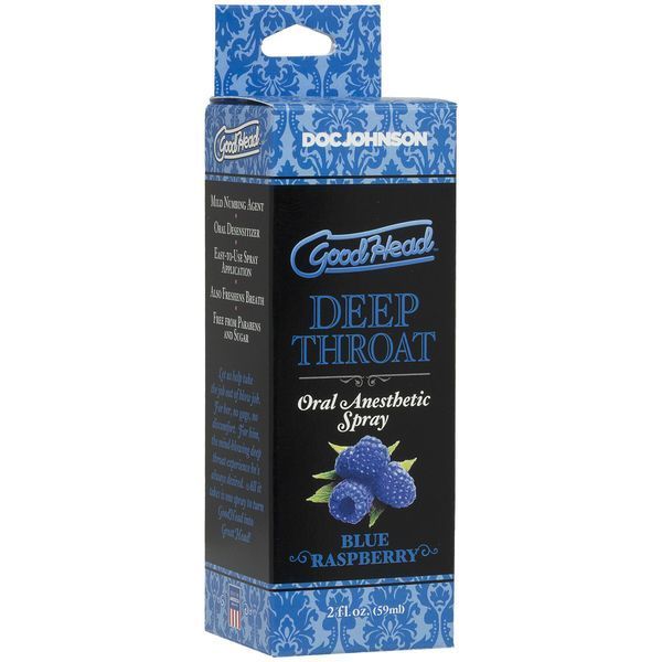 Спрей для минета Doc Johnson GoodHead DeepThroat Spray - Blue Raspberry 59 мл для глубокого минета 339 фото