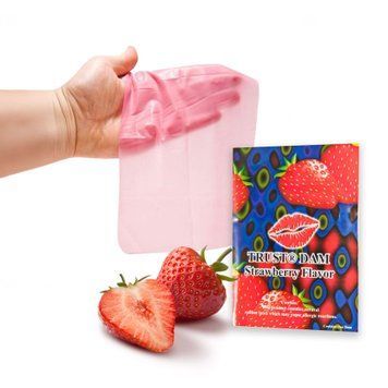 Латексна серветка Latex Dental Dams Strawberry 1 шт 473 фото
